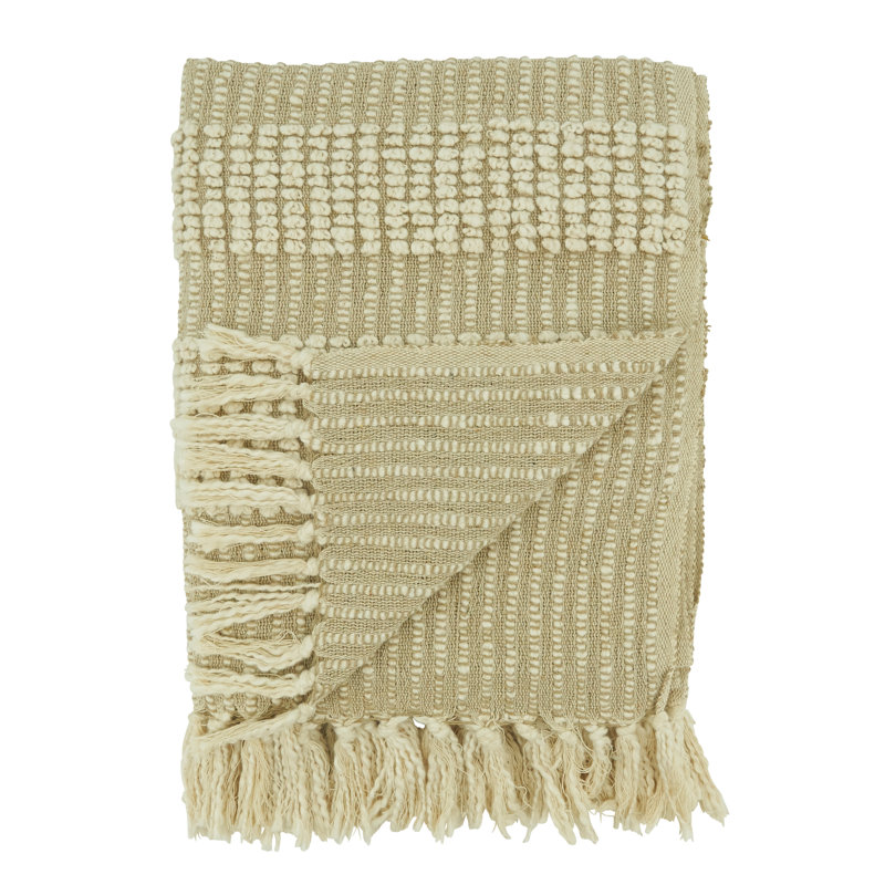Iddo Anden Sevan 100% Cotton Throw, Natural