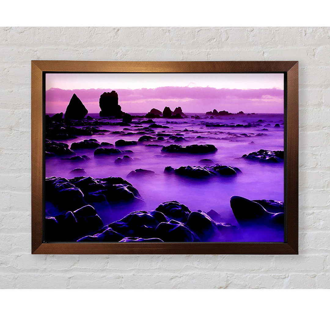 Gerahmtes Wandbild Rocky Purple Mist