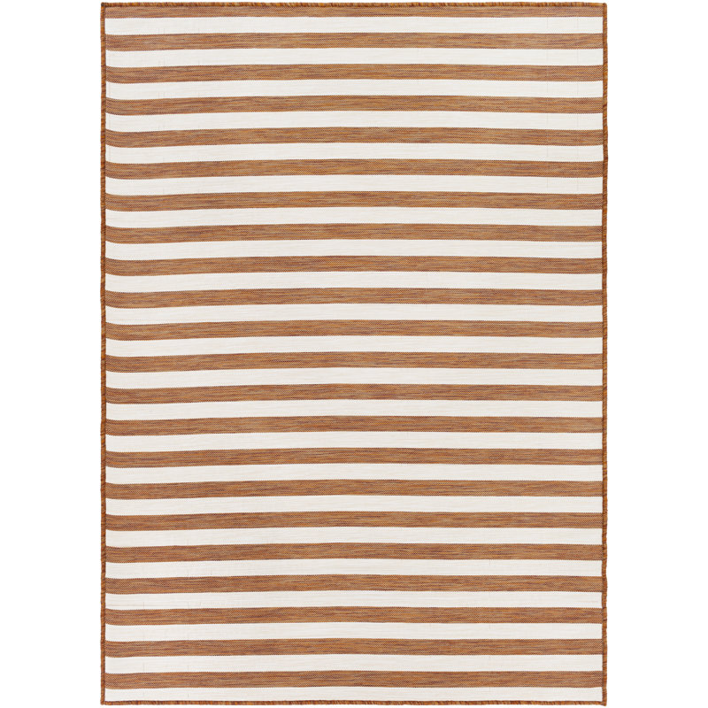 Orman Striped Indoor / Outdoor Rug, Rectangle 2'7" x 4'11"