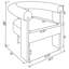 Chaise d'appoint rembourrée Slater Boucle