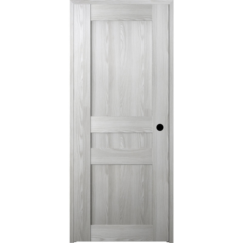 Porte battante simple en bois manufacturé Avon 07 2R, 20 po x 82 po, Chêne Veralinga, Gauche