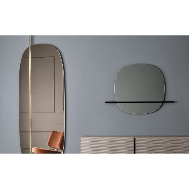 Vanity Square Mirror, Matte Black