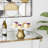Ceramic Decorative White Cake Stand with Gold Base