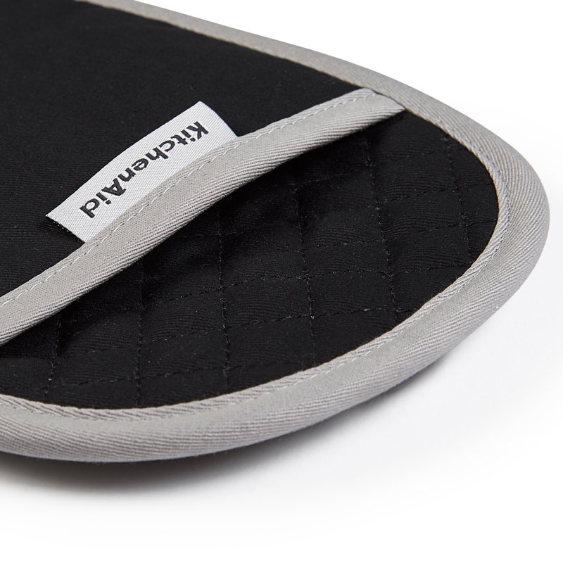 KitchenAid Asteroid Solid Diamond Potholder, Black, 6.5" W x 10" L
