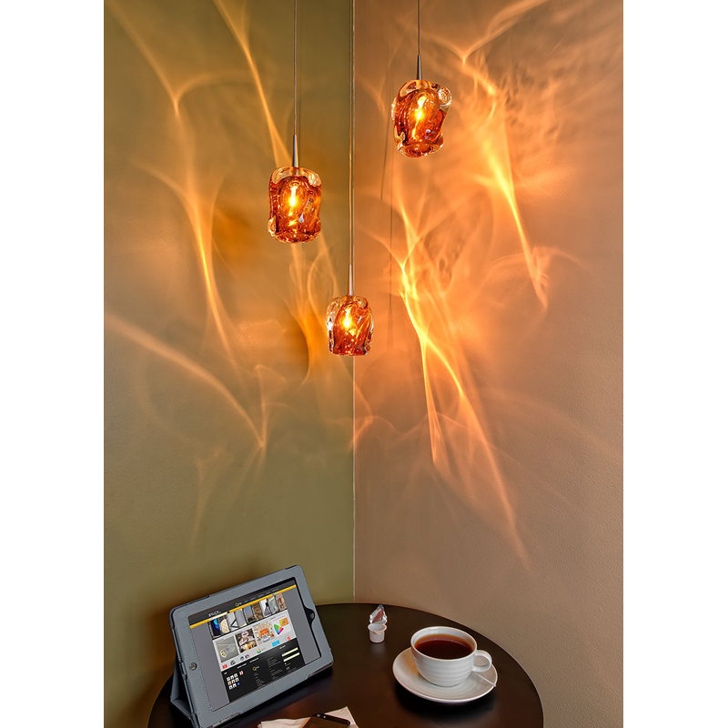 Aurora 1 - Light LED Pendant, Blue, Matte Chrome