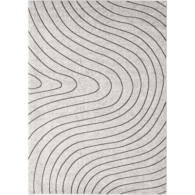 Modern Geometric Wave Area Rug
