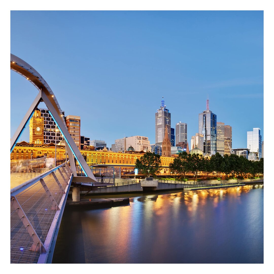 Matt Fototapete Blick über den Yarra River 1,92 m x 192 cm