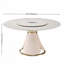 Table de salle à manger moderne 59,05 "en pierre artificielle avec plateau rond 31,5"-86184919-86184917