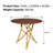 Compact Round Dining Table with Metal Legs-795413621-795413626