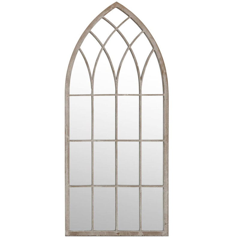 Montoya Metal Flat Wall Mirror, 100cm H x 45cm W, Sand