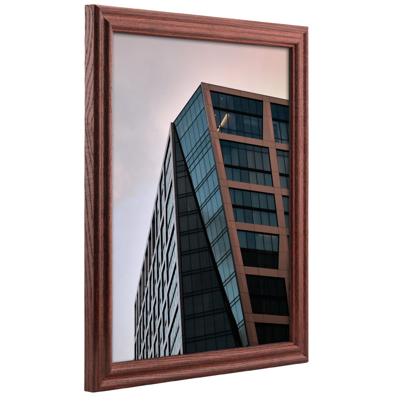 Cadre photo simple en bois biseauté, L 13 po x H 19 po, Rouge cerise