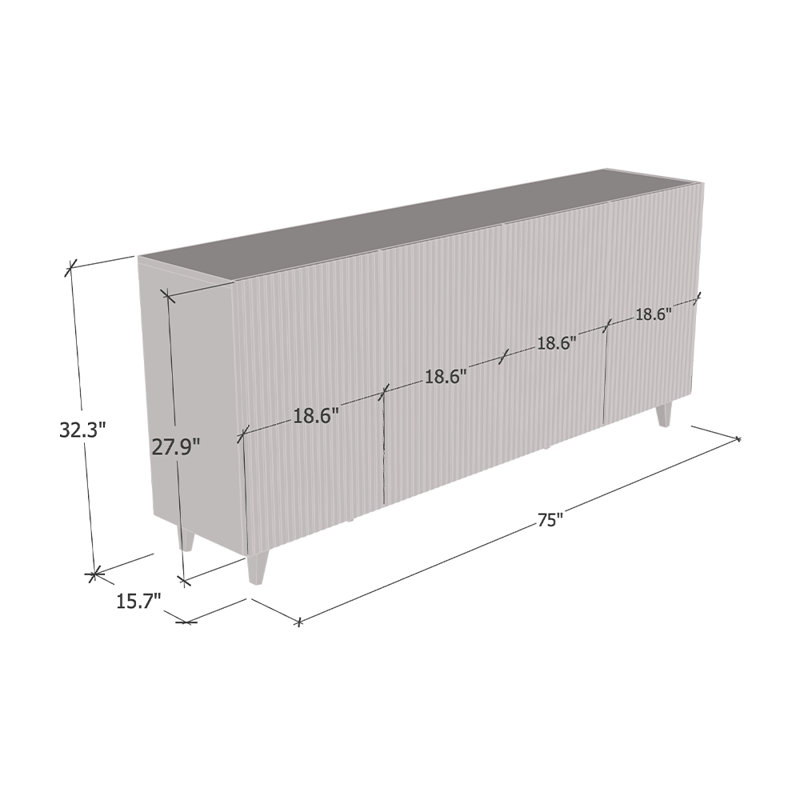 Aureanna 75'' Sideboard | Modern Storage Solution