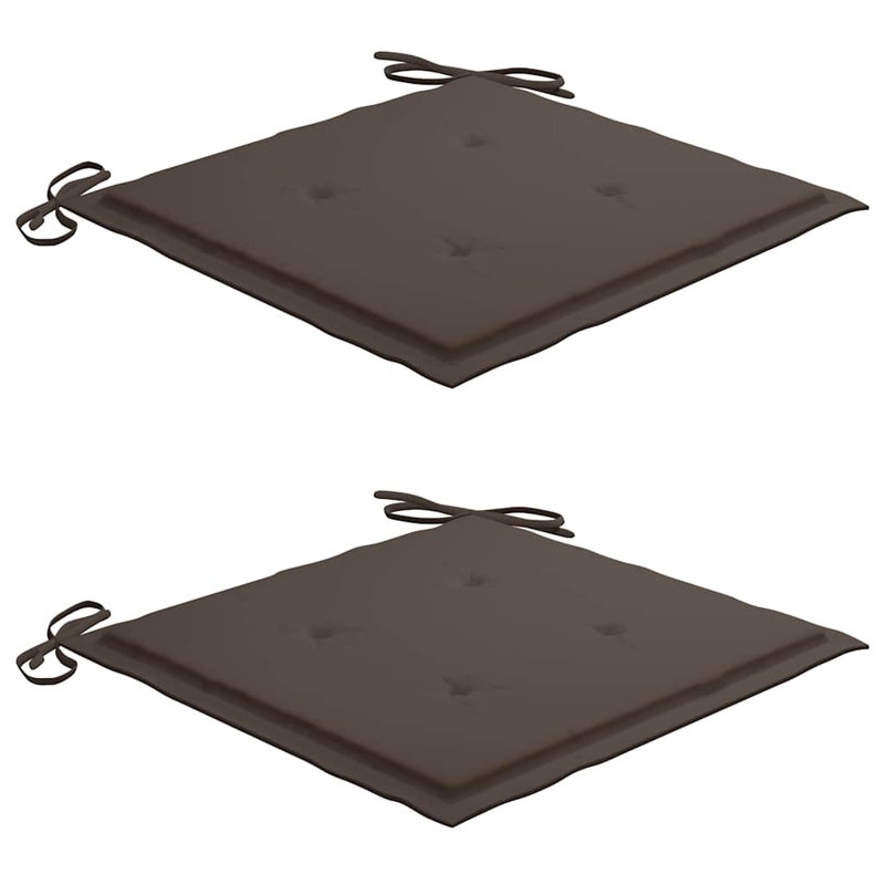  Ensemble de 2 chaises de patio taupe, Taupe