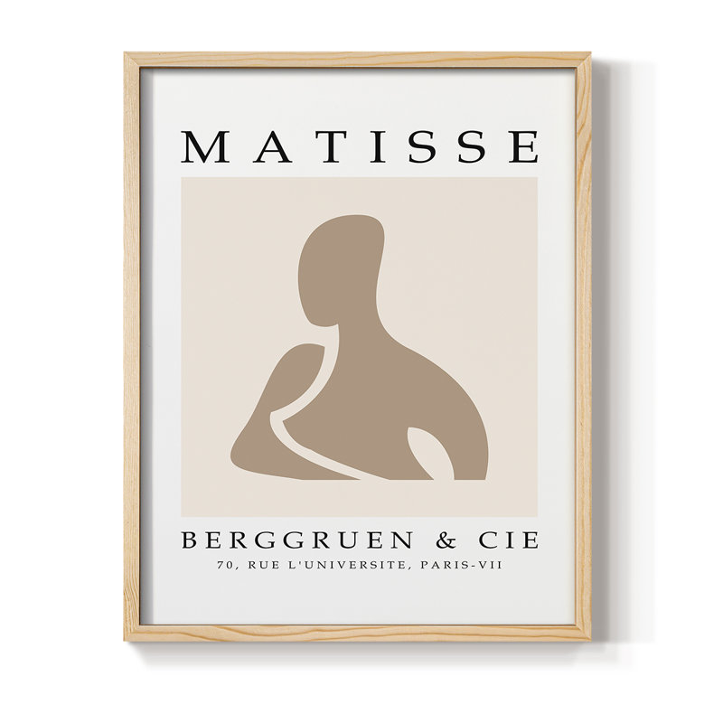 Matisse CCCXL Framed Print Framed Print - Solid Wood, 11" H x 9" W, Natural