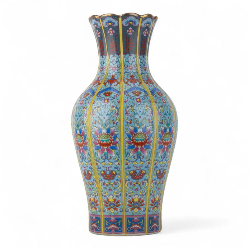 Scalloped Porcelain Vase