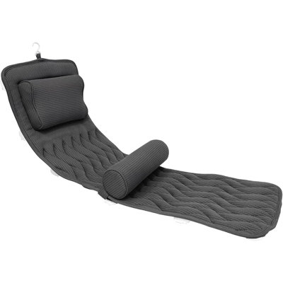 Coussin de bain complet pour le corps avec coussin lombaire réglable pour coussin de baignoire avec 14 ventouses