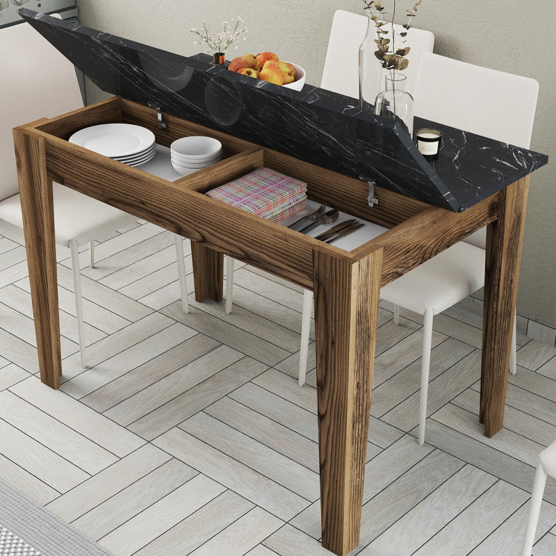 Table de cuisine, Noir, Noyer
