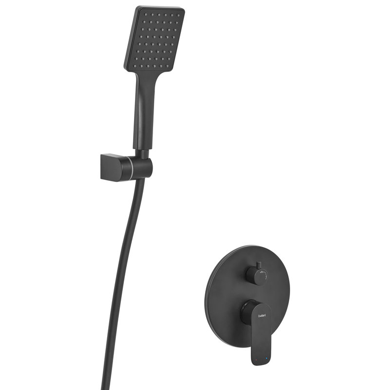 Concealed Shower Set with Rainshower GUARATUBA Black, Matte Black