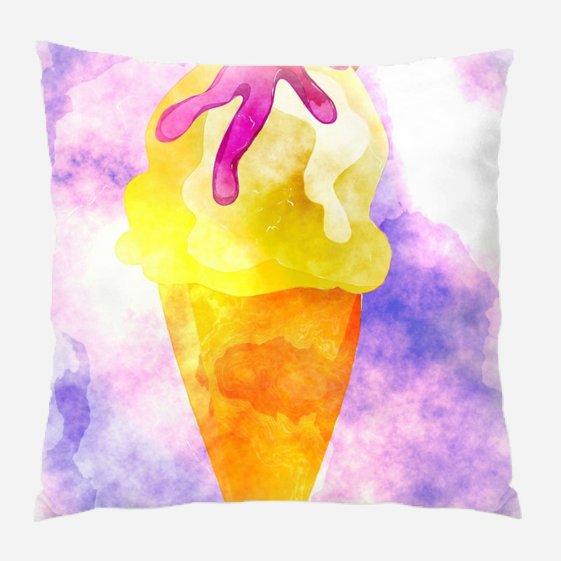 Reversible Throw Pillow, Microsuede, Indoor