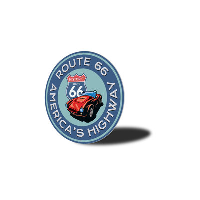 Panneau en aluminium «America's Highway» Route 66