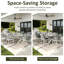 Rectangular Outdoor Dining Set With Cushions-330544786-330544791