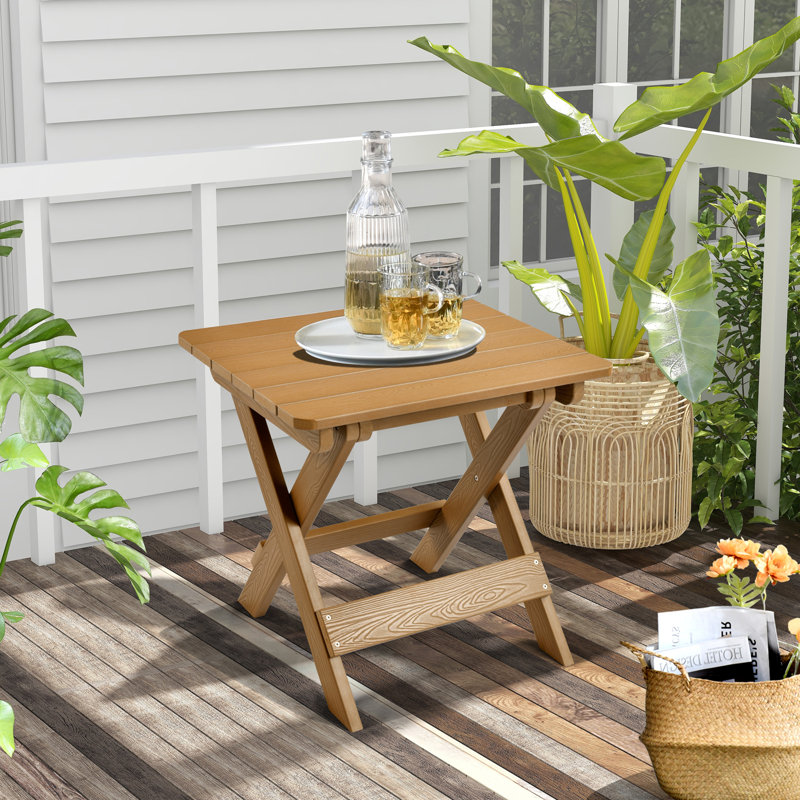 Table d'appoint de patio, Couleur du teck