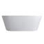 Baignoire autoportante à surface solide de 65 pouces avec finition mate, design contemporain, convient aux petites et moyennes salles de bain, surface, forme ovale, blanc, salle de bain idéale pour la famille