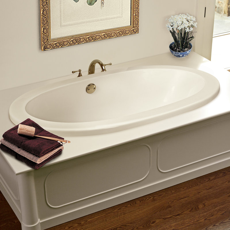 MTI Solutions 1 59.5" Whirlpool Bathtub, White, Undermount