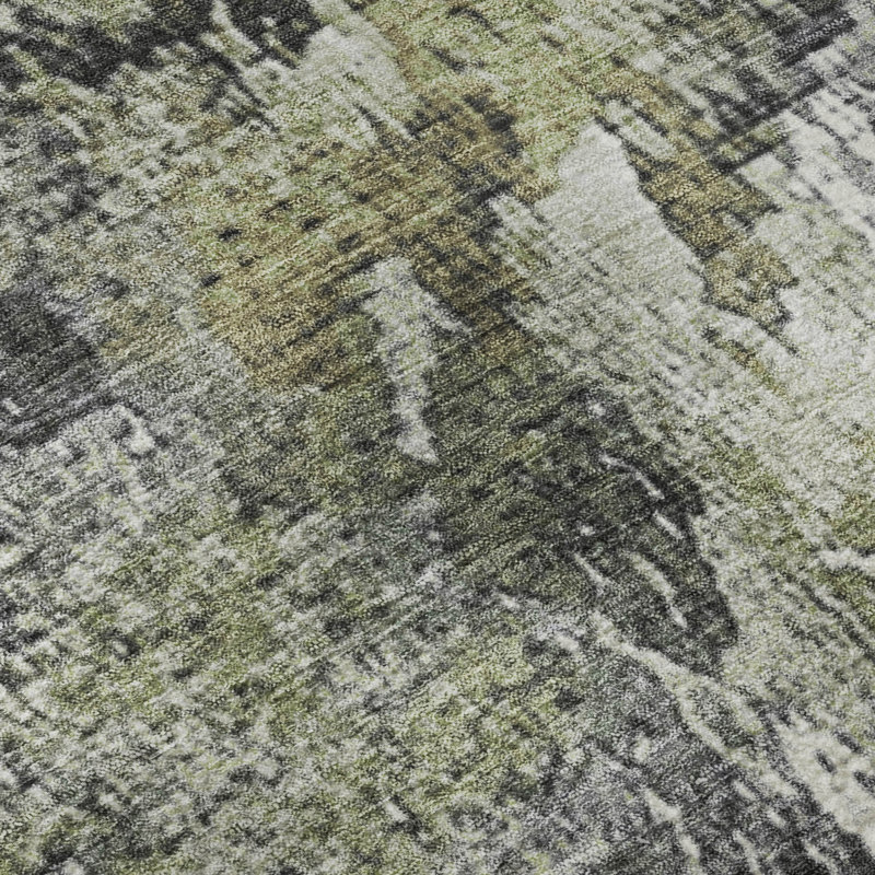 Premium Machine Washable Mayfield AMF2283 Abstract Rug, Fern, 10' x 14'