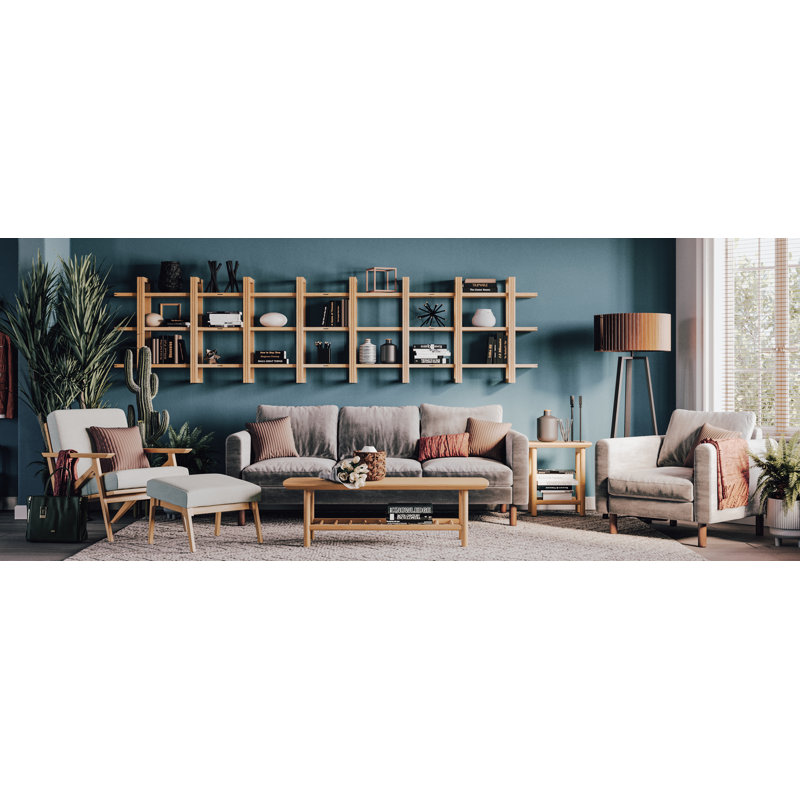 ENSEMBLE RECTANGULAIRE AMELIA EN CHÊNE NATUREL, Bois jaune clair