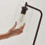 Brightech Elizabeth Industrial Floor Lamp With Glass Shade & Edison Bulb, Bronze