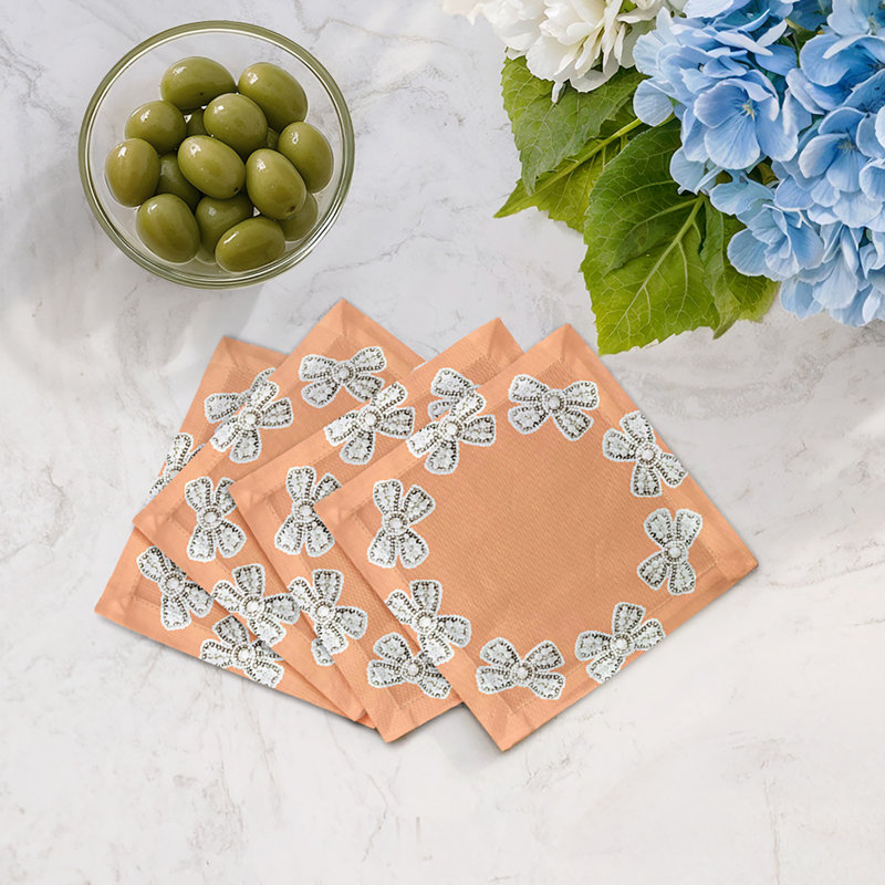 Square Napkins, Peach