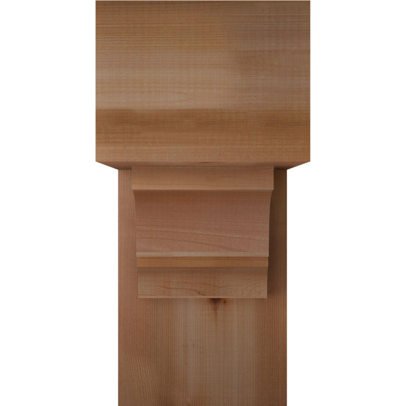 Support de bloc Balboa avec entretoise décalée, 18 po x 18 po, Cèdre rouge occidental de l 8 po (scié brut)