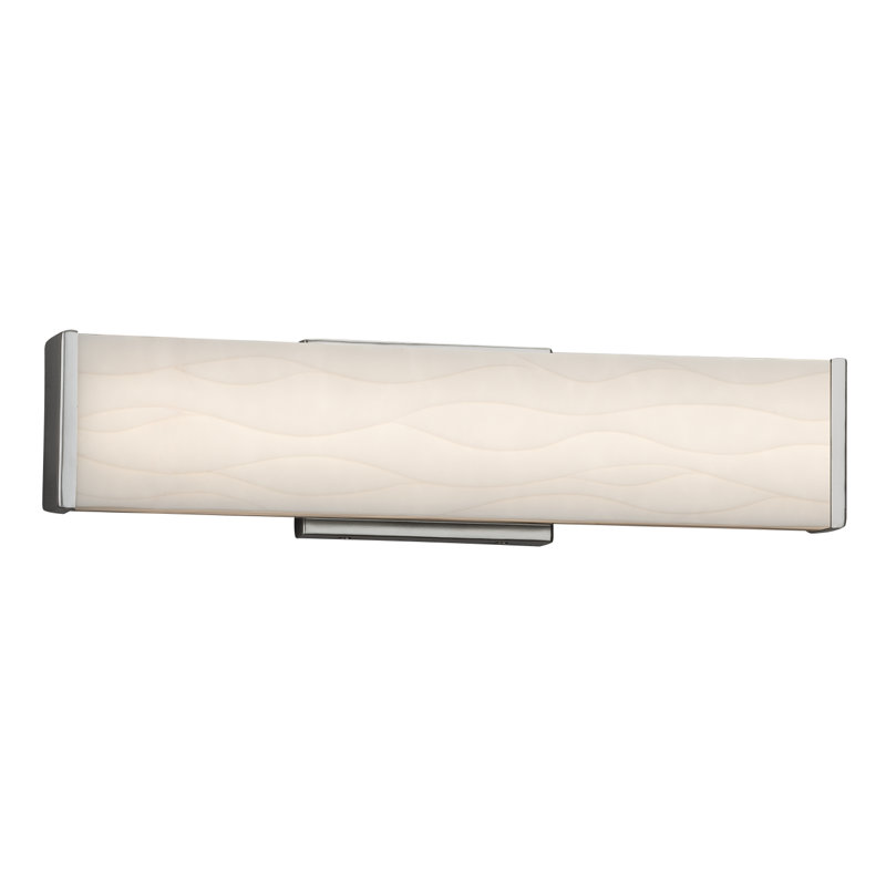 Barre d'éclairage de salle de bain 1 lumière DEL Donasia, Nickel brossé