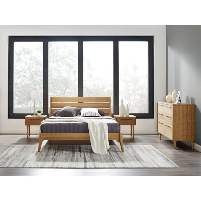 Ensemble de chambre avec lit plateforme en bois massif 4 pièces Clitheroe