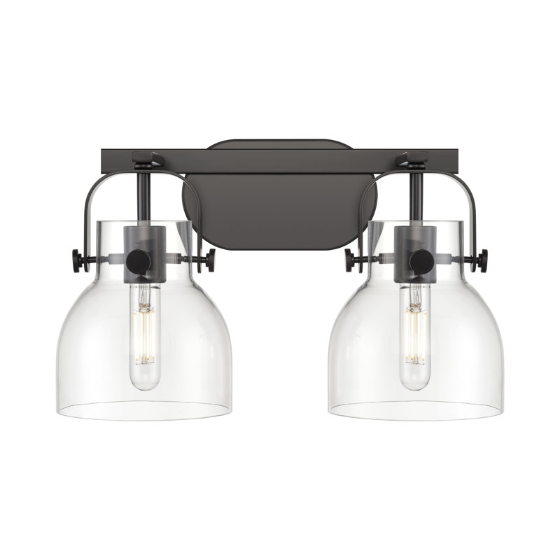 Skycrest 6 - Light Dimmable Vanity Light, Clear, Matte Black, 2 Lights