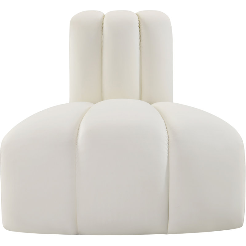 Chaise d'appoint en cuir Iturralde Vegan, Cuir crème végétalien