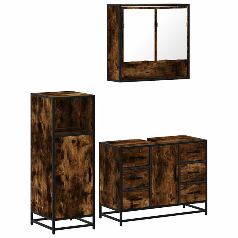 Amillano Bathroom Furniture Suite, Rustric Brown