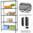 5 Tier Metal Wire Adjustable Shelving Units