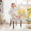 Chaise d'appoint rembourrée en tissu Farmhouse, ensemble de 4-151210413