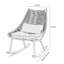 Nordic Lazy People Light Luxury Home Rocking Chair Metal Rocking Chair
