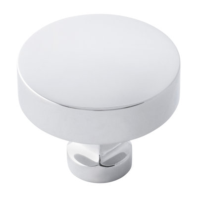 Parkview Collection Round Knob - 1-1/2 " Diameter Cabinet Knob Chrome - Transitional Hardware for Drawers & Cabinets