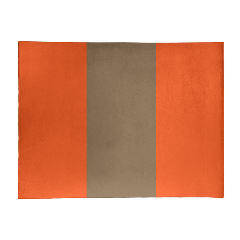 Tapis tissé à plat orange/or San Francisco, Rectangle 8 pi x 10 pi