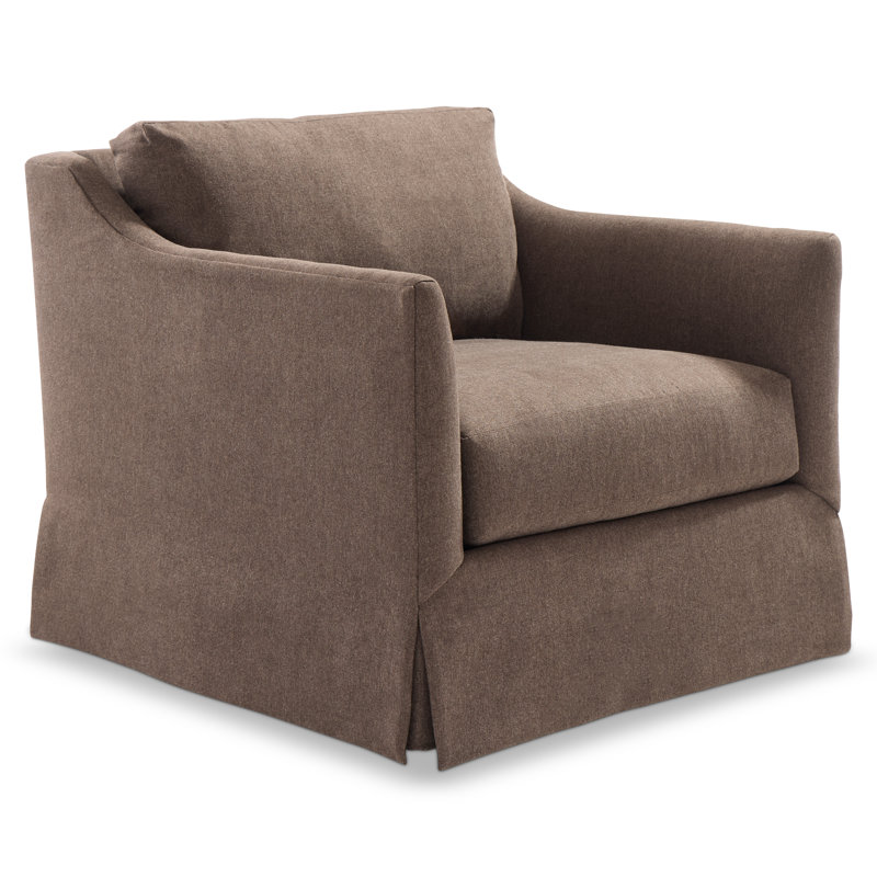 Fauteuil pivotant en tissu Langley - Personnalisé, sans coussins, 5605-001