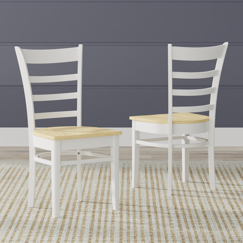 Ercan   17.72'' H Solid Wood Side Chair, White/Natural
