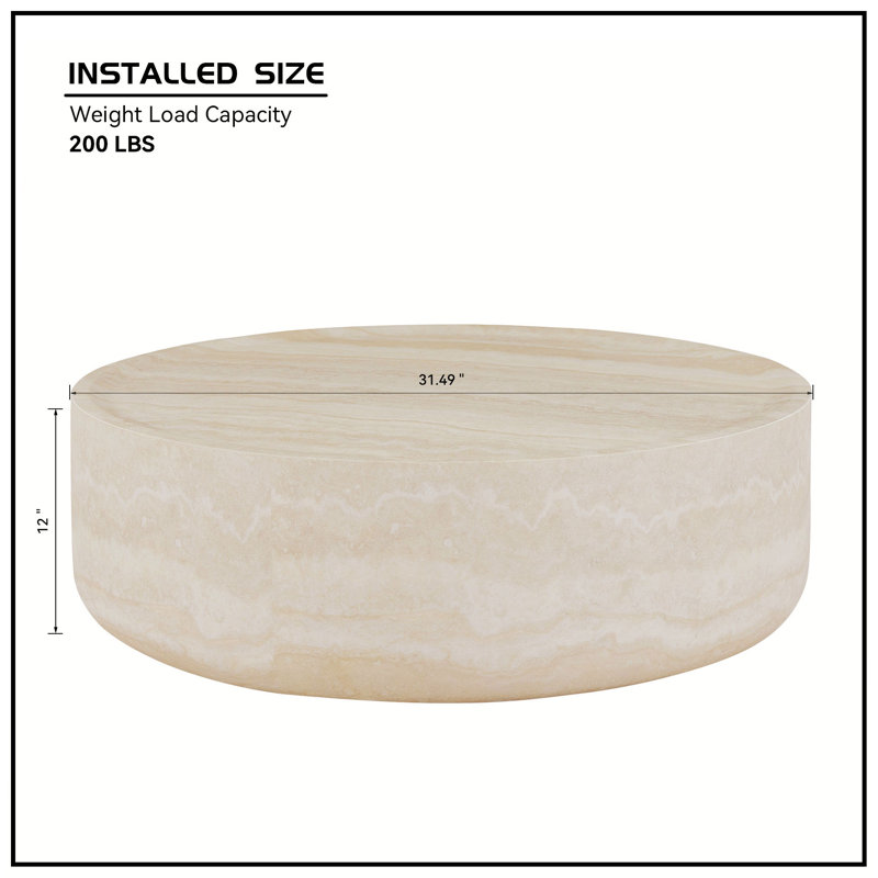 Gracie Oaks Vozelle Round Coffee Table - Modern Design