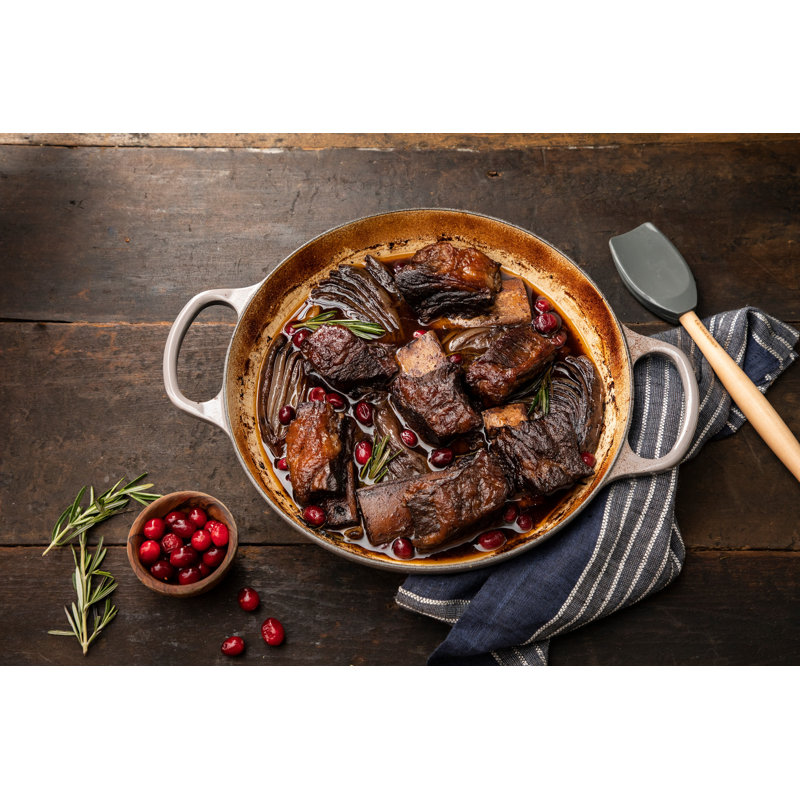 Le Creuset Signature Enameled Cast Iron Braiser with Lid, 5 quarts, Shallot