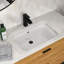22" X 15.25" White Ceramic Undermount Bathroom Sink With Overflow