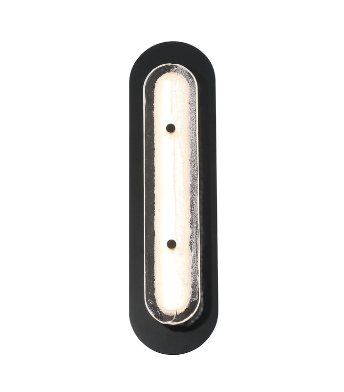 Gris, extérieur, thermolaqué noir, verre argenté, H 22 po x l 6 po x P 2,75 po