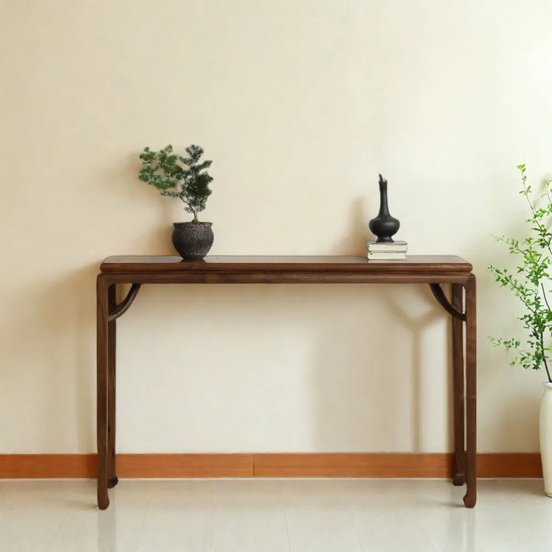 New Chinese Style Solid Wood Console Table, Walnut